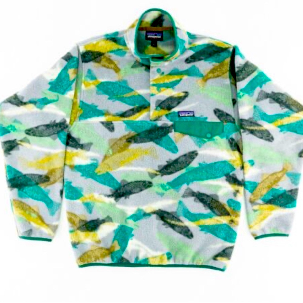 Patagonia Synchilla Snap T fleece pullover, Trout Tails